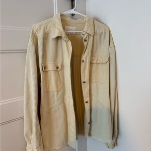 Thread & Supply Light Tan Corduroy Shirt Jacket